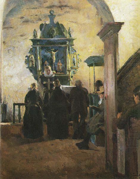 Harriet Backer Alteret i Tanum kirke china oil painting image